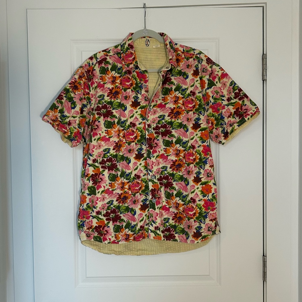 Vintage 1946 Reversible Short-Sleeve Button-up (Large)